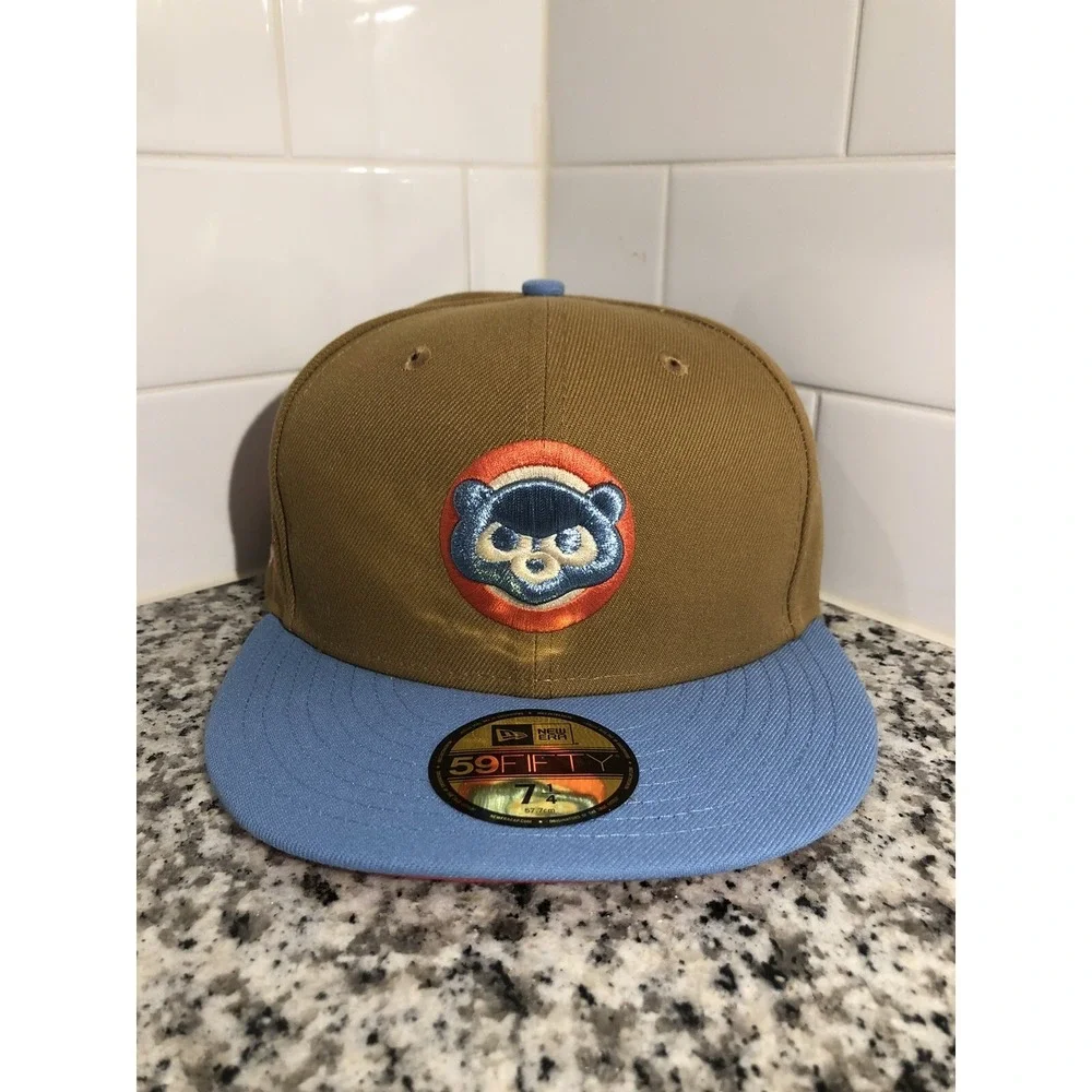 Chicago Cubs New Era 59FIFTY 1990 All Star Game Iced Wheat Fitted Hat Size 7 1/4